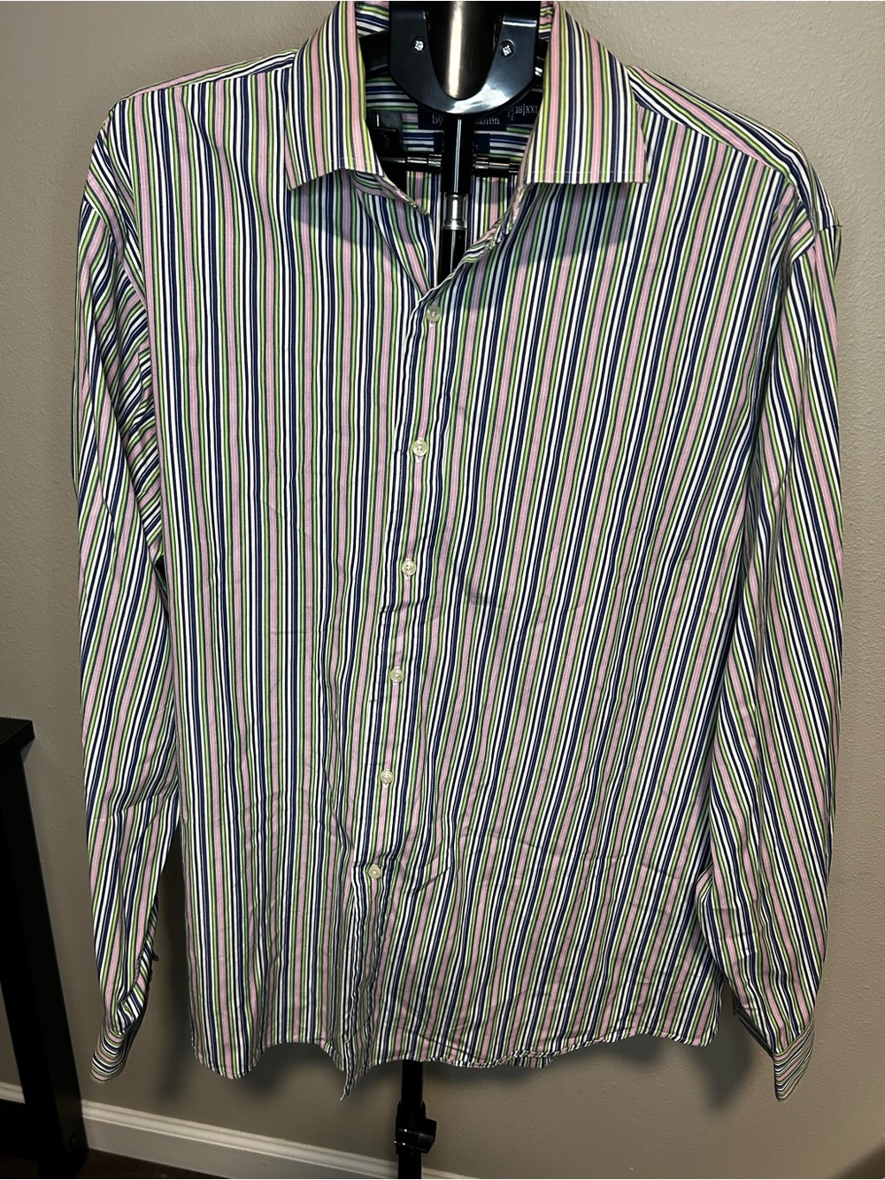 Polo Ralph Lauren XXL Men's Multi-Color Striped Dress Shirt - Long Sleeve